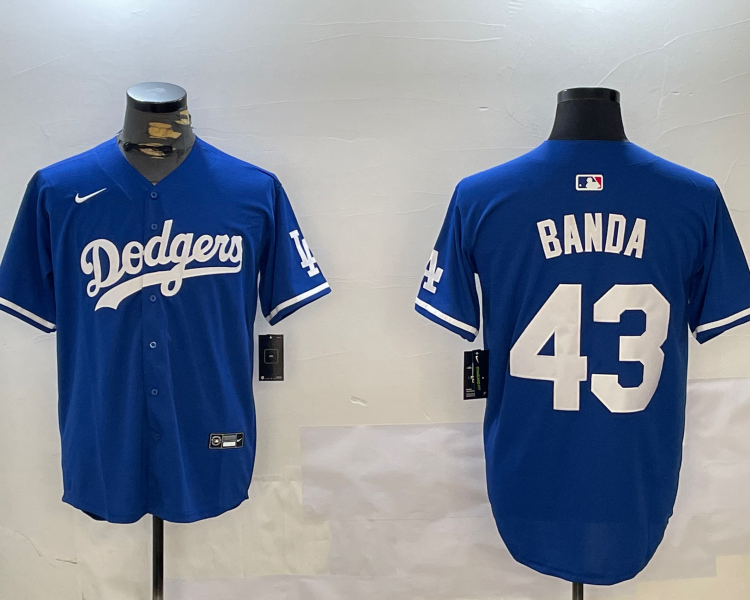 Men's Los Angeles Dodgers Anthony Banda #43 Royal Jersey
