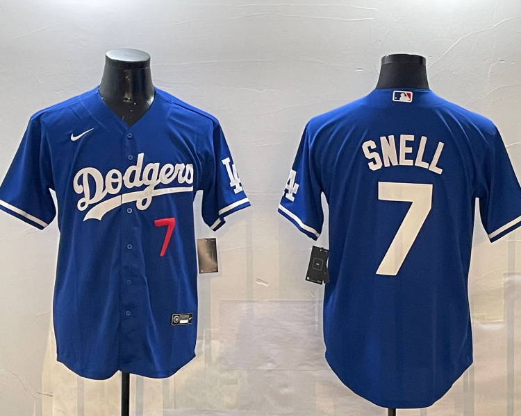 Men's Los Angeles Dodgers Blake Snell #7 Royal Alternate Jersey