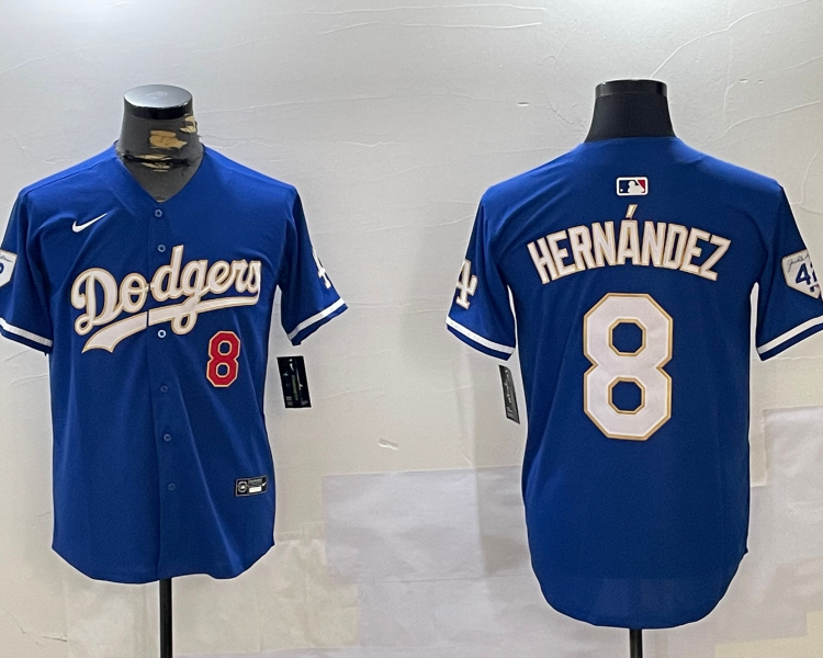 Men's Los Angeles Dodgers Enrique Hernandez #8 Blue Jersey