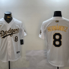 Men's Los Angeles Dodgers Enrique Hernandez #8 White Jersey