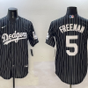 Men's Los Angeles Dodgers Freddie Freeman #5 Black Alternate Limited Jersey