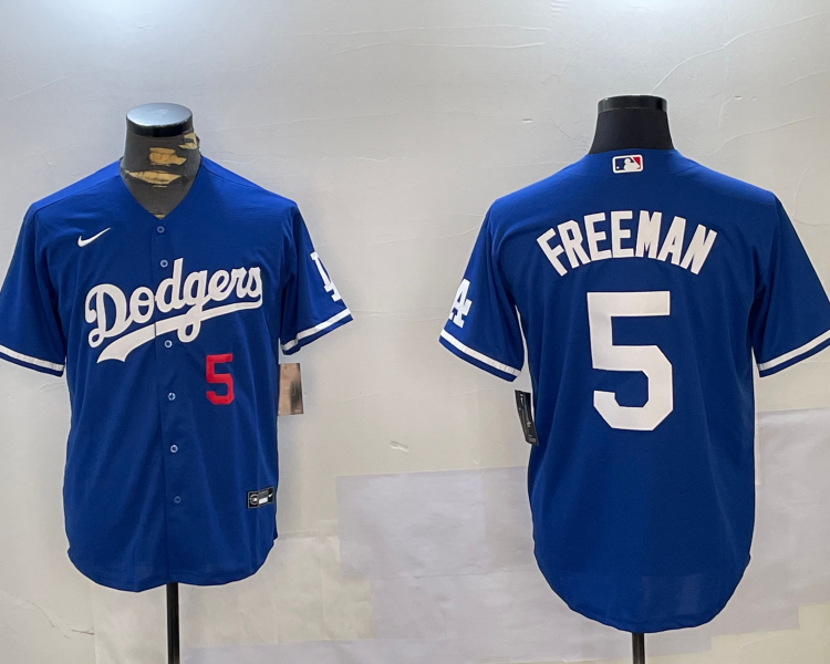 Men's Los Angeles Dodgers Freddie Freeman #5 Royal Alternate Jersey