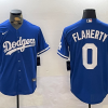 Men's Los Angeles Dodgers Jack Flaherty #0 Royal Alternate Jersey