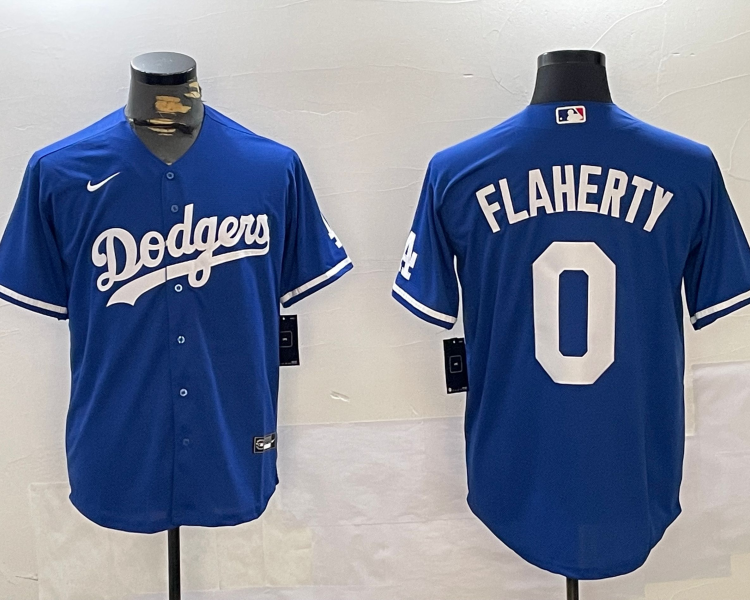 Men's Los Angeles Dodgers Jack Flaherty #0 Royal Alternate Jersey