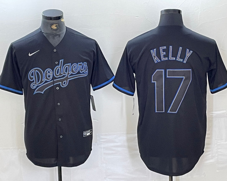 Men's Los Angeles Dodgers Joe Kelly #17 Black Jersey