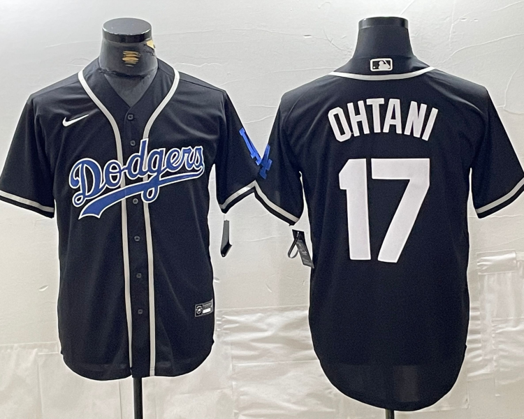 Men's Los Angeles Dodgers Joe Kelly #17 Black Jersey