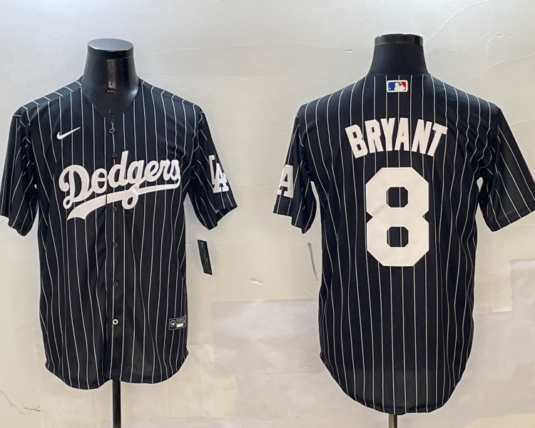 Men's Los Angeles Dodgers Kobe Bryant #8 Black Alternate Limited Jersey
