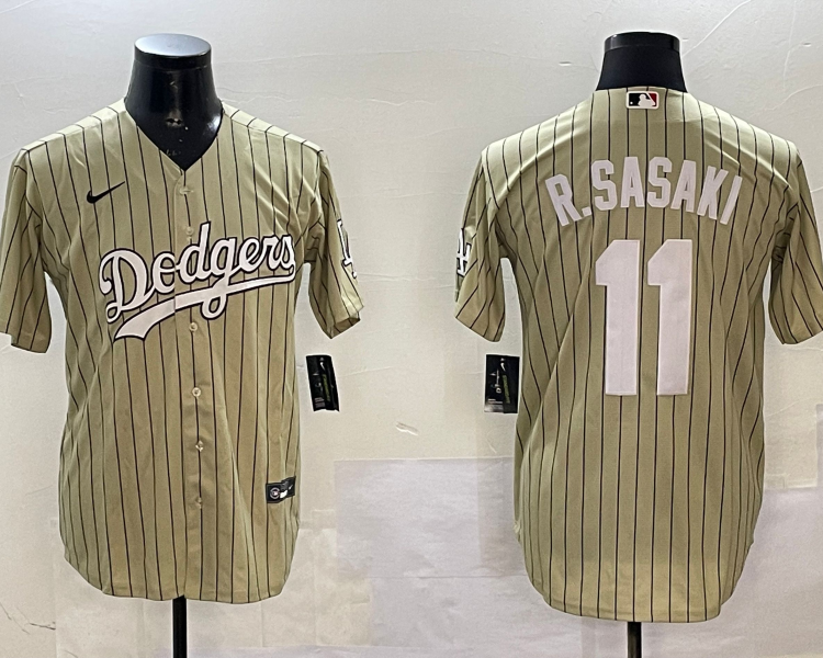 Men's Los Angeles Dodgers Roki Sasaki #11 Gold Jersey