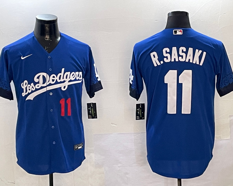 Men's Los Angeles Dodgers Roki Sasaki #11 Royal Jersey