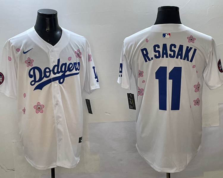 Men's Los Angeles Dodgers Roki Sasaki #11 White Alternate Jersey