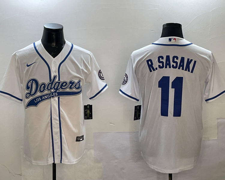 Men's Los Angeles Dodgers Roki Sasaki #11 White Jersey