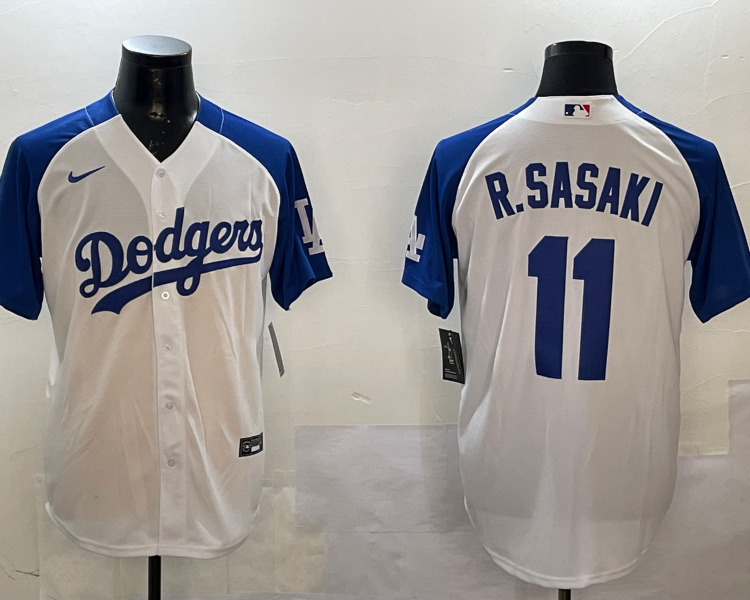 Men's Los Angeles Dodgers Roki Sasaki #11 White Jersey