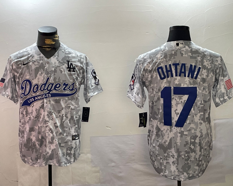Men's Los Angeles Dodgers Shohei Ohtani #17 Arctic Camo 2024 Salute to Service Limited Jersey