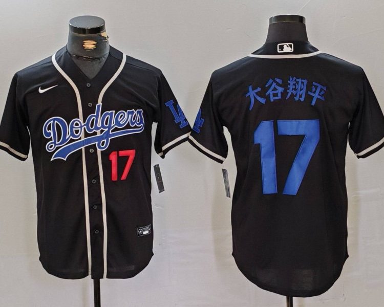 Men's Los Angeles Dodgers Shohei Ohtani #17 Black Jersey