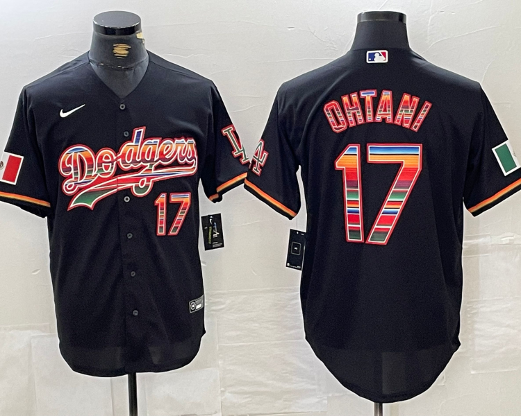 Men's Los Angeles Dodgers Shohei Ohtani #17 Black Name Jersey