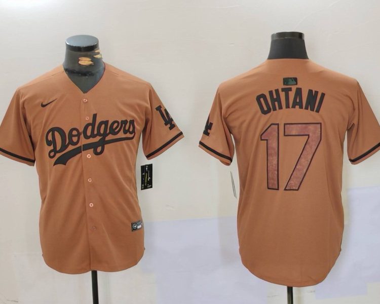 Men's Los Angeles Dodgers Shohei Ohtani #17 Brown Jersey