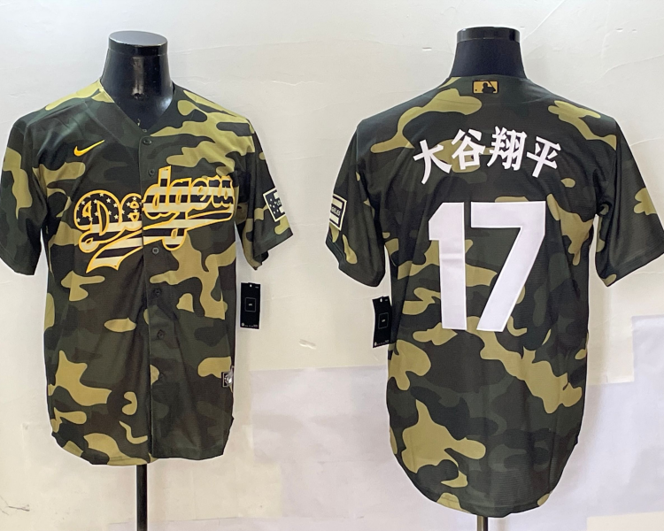 Men's Los Angeles Dodgers Shohei Ohtani #17 Camouflage Jersey