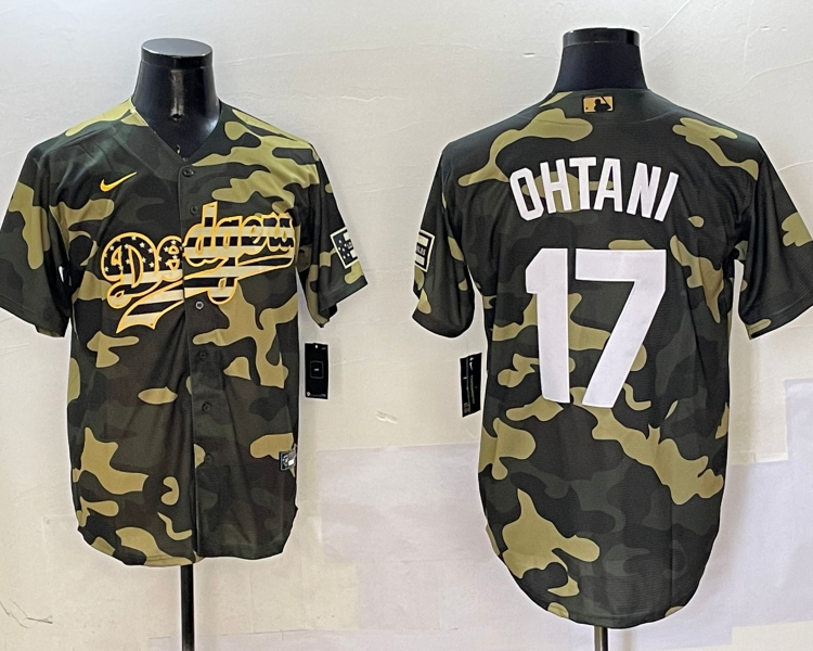 Men's Los Angeles Dodgers Shohei Ohtani #17 Camouflage Jersey
