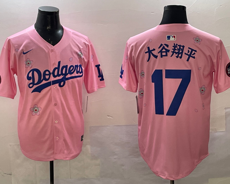Men's Los Angeles Dodgers Shohei Ohtani #17 Pink Alternate Jersey
