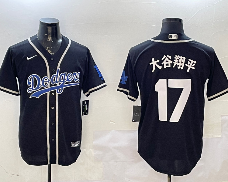 Men's Los Angeles Dodgers Shohei Ohtani Black Alternate Jersey