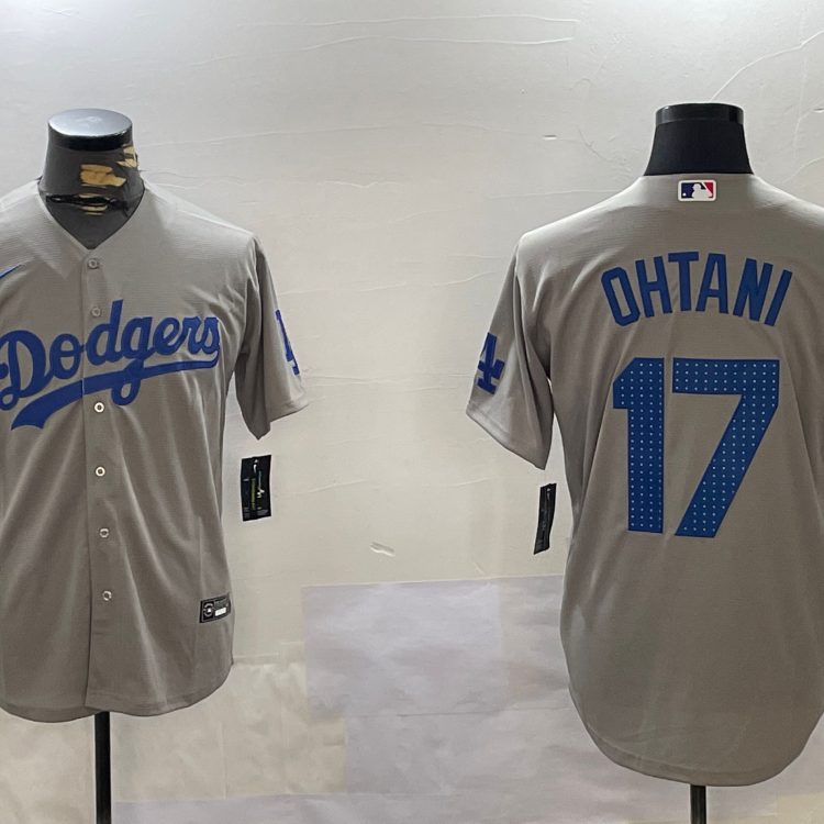 Men's Los Angeles Dodgers Shohei Ohtani Gray Jersey