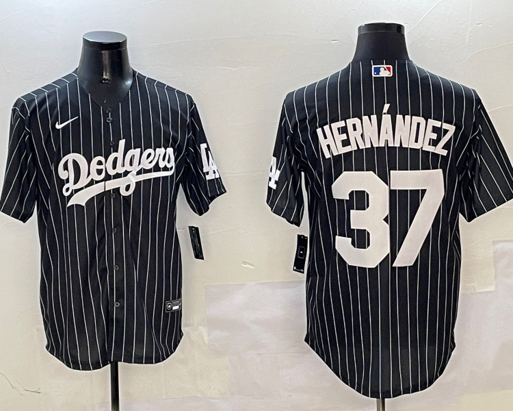 Men's Los Angeles Dodgers Teoscar Hernandez #37 Black Alternate Limited Jersey