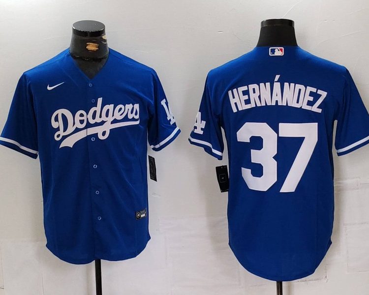 Men's Los Angeles Dodgers Teoscar Hernandez #37 Royal Jersey