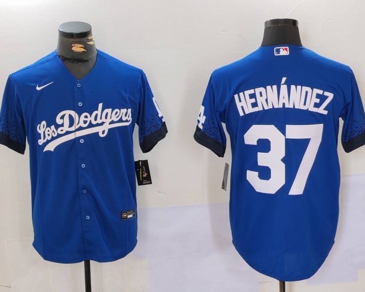 Men's Los Angeles Dodgers Teoscar Hernandez #37 Royal Jersey