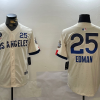 Men's Los Angeles Dodgers Tommy Edman #25 Cream 2024 City Connect Limited Jersey