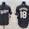 Men's Los Angeles Dodgers Yoshinobu Yamamoto #18 Black Alternate Limited Jersey