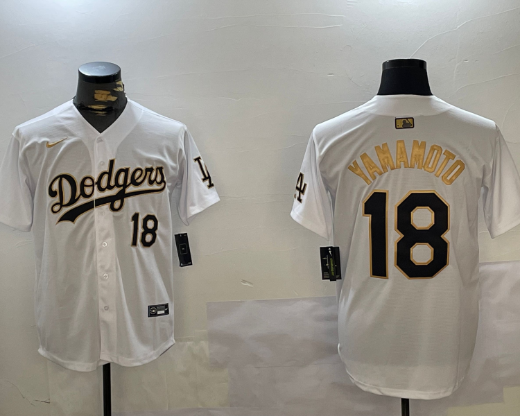 Men's Los Angeles Dodgers Yoshinobu Yamamoto White Jersey