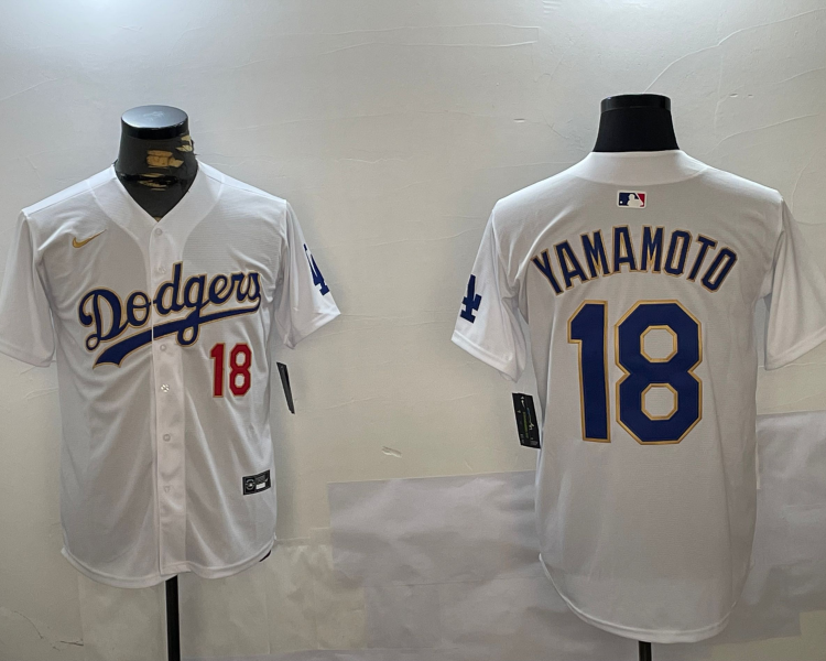 Men's Los Angeles Dodgers Yoshinobu Yamamoto White Jersey