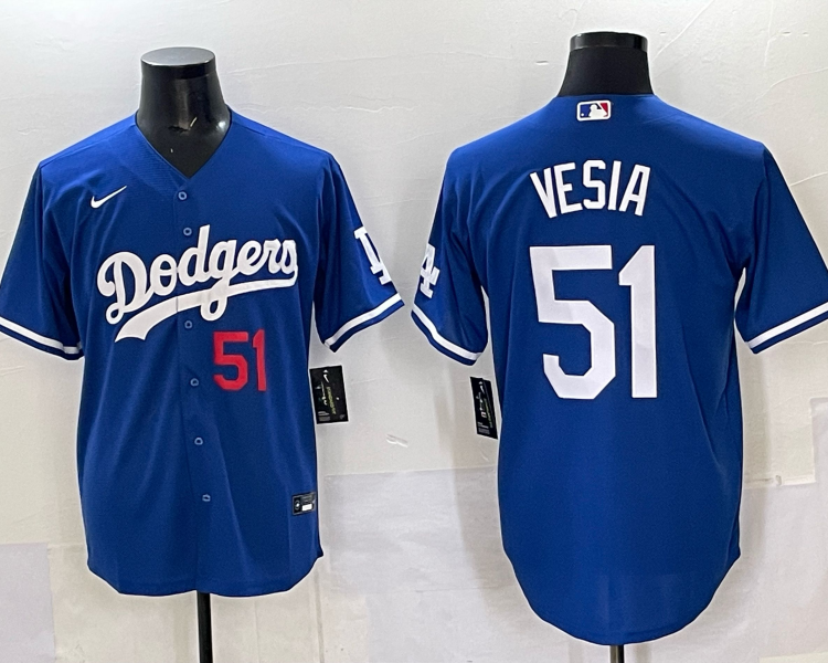 Men's Los Angeles Dodgers Alex Vesia #51 Royal Limited Jersey