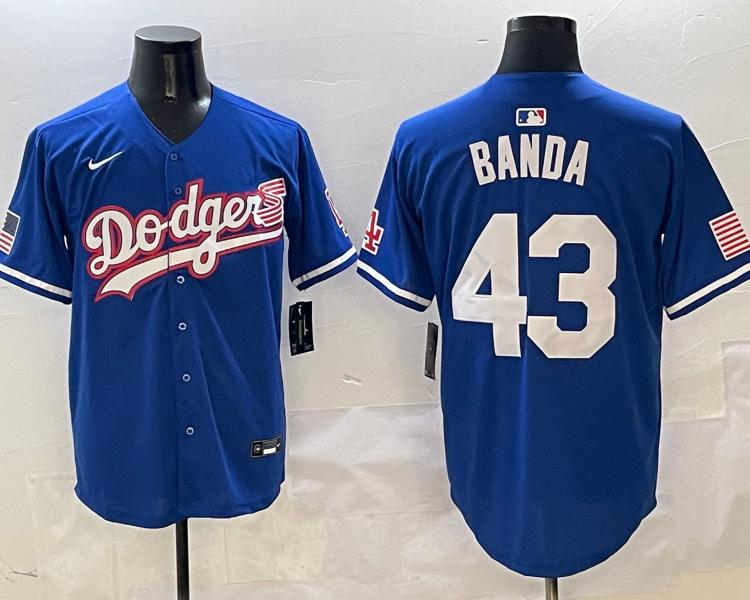 Men's Los Angeles Dodgers Anthony Banda #43 Royal Jersey