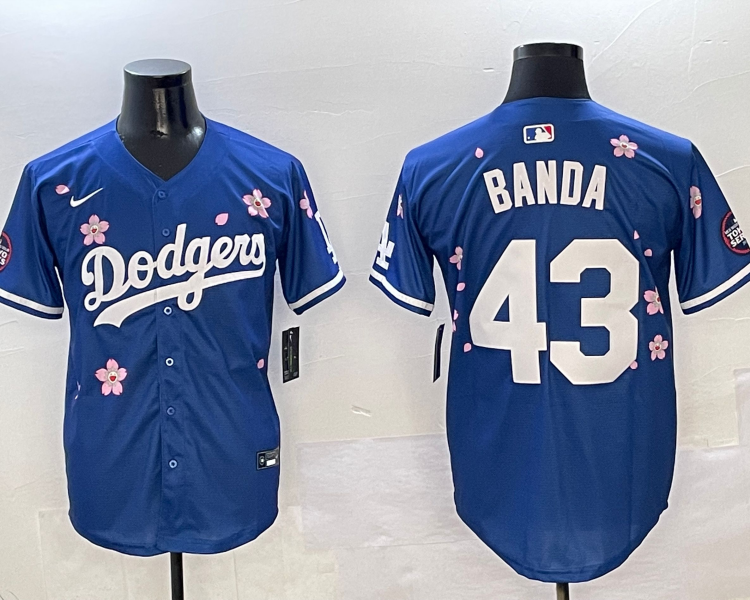Men's Los Angeles Dodgers Anthony Banda #43 Royal Jersey