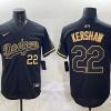 Men's Los Angeles Dodgers Clayton Kershaw #22 Black Jersey