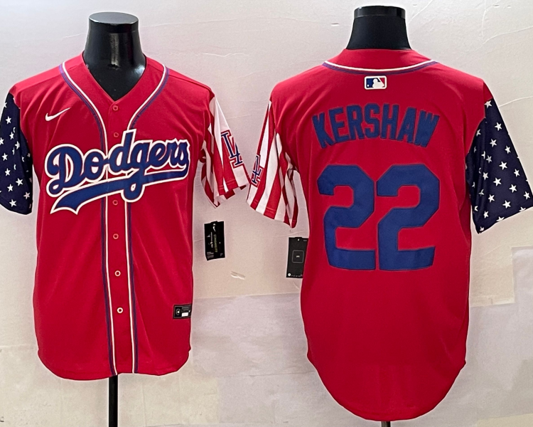 Men's Los Angeles Dodgers Clayton Kershaw #22 Red Jersey