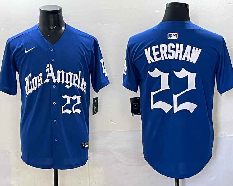 Men's Los Angeles Dodgers Clayton Kershaw #22 Royal Alternate Jersey