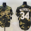 Men's Los Angeles Dodgers Fernando Valenzuela #34 Camouflage Jersey
