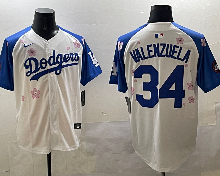 Men's Los Angeles Dodgers Fernando Valenzuela White Jersey