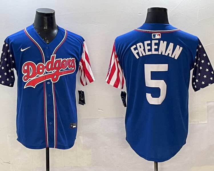 Men's Los Angeles Dodgers Freddie Freeman #5 Royal Jersey
