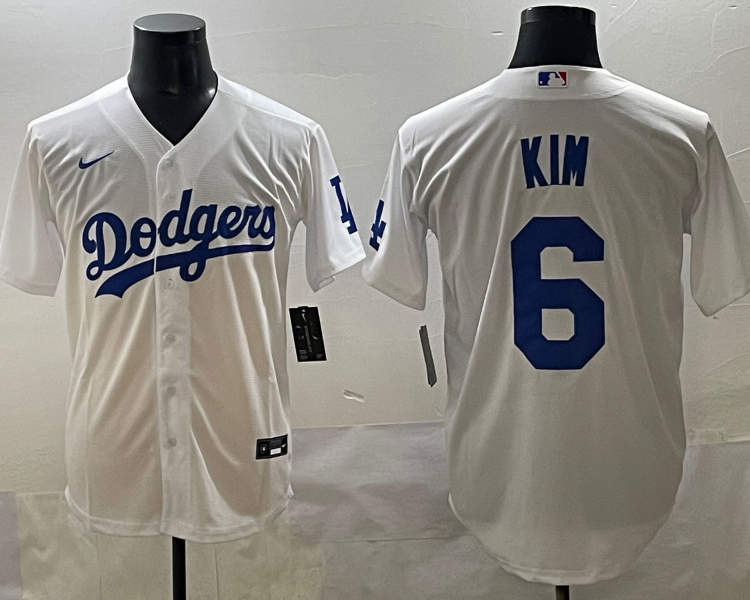 Men's Los Angeles Dodgers Hyeseong Kim #6 White Jersey