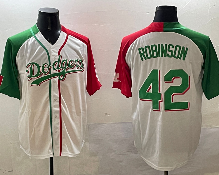 Men's Los Angeles Dodgers Jackie Robinson #42 White Jersey