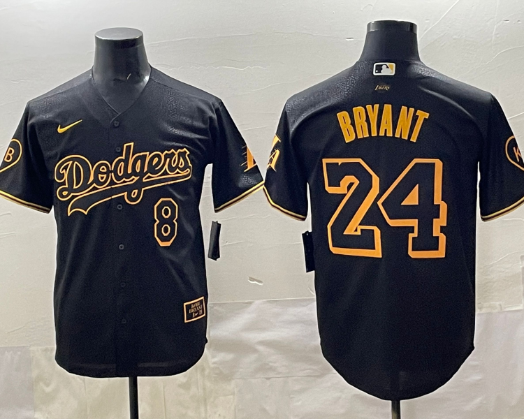 Men's Los Angeles Dodgers Kris Bryant #24 Black Limited Jersey