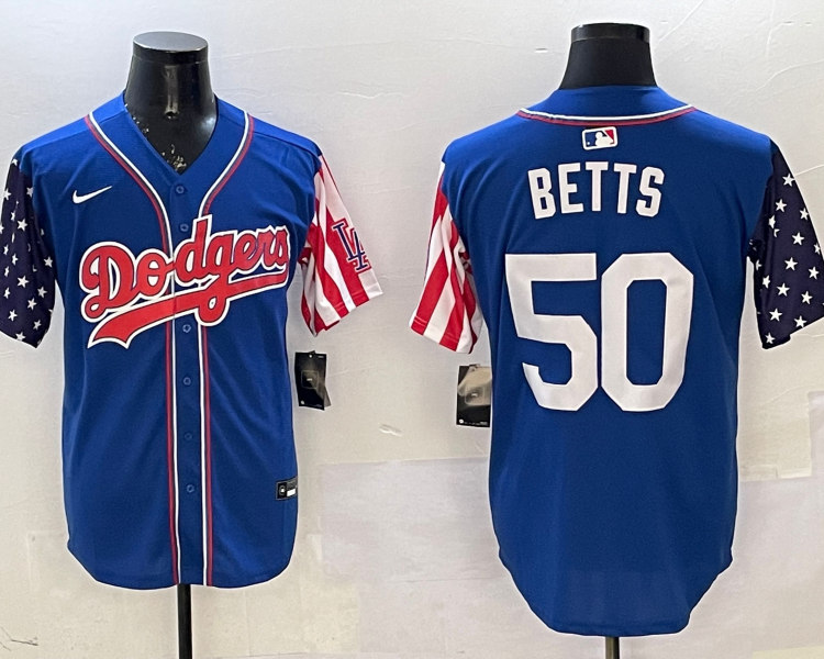 Men's Los Angeles Dodgers Mookie Betts #50 Royal Jersey