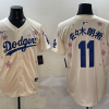 Men's Los Angeles Dodgers Roki Sasaki #11 Cream Jersey