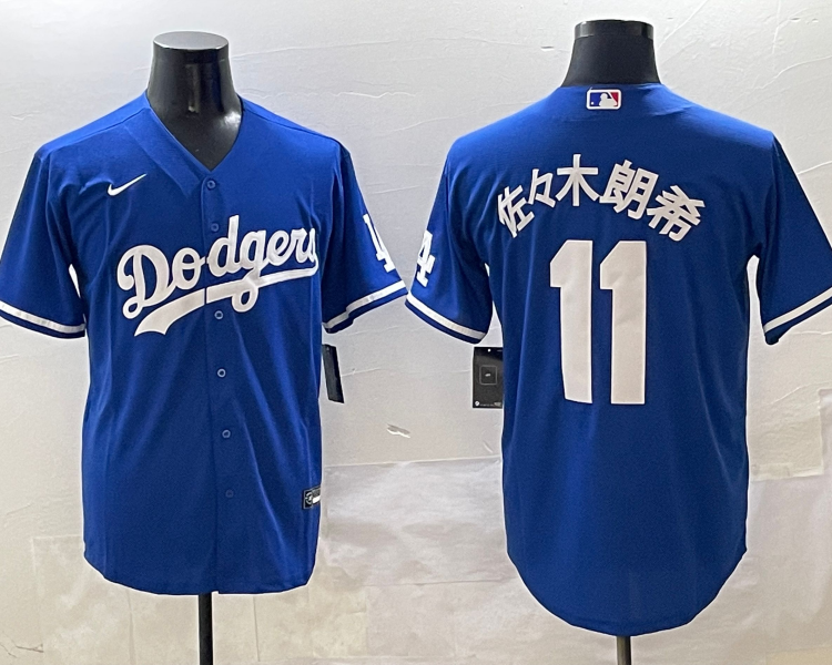 Men's Los Angeles Dodgers Roki Sasaki #11 Royal Alternate Jersey