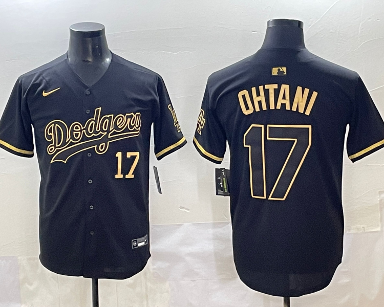 Men's Los Angeles Dodgers Shohei Ohtani #17 Black Alternate Team Jersey