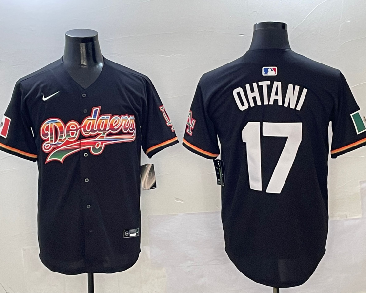Men's Los Angeles Dodgers Shohei Ohtani #17 Black Team Jersey
