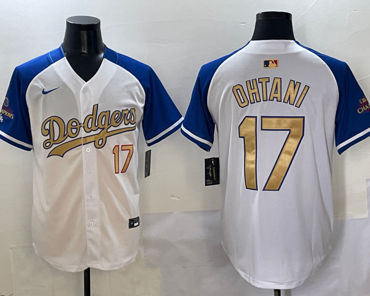 Men's Los Angeles Dodgers Shohei Ohtani #17 White 2025 Gold Collection Jersey